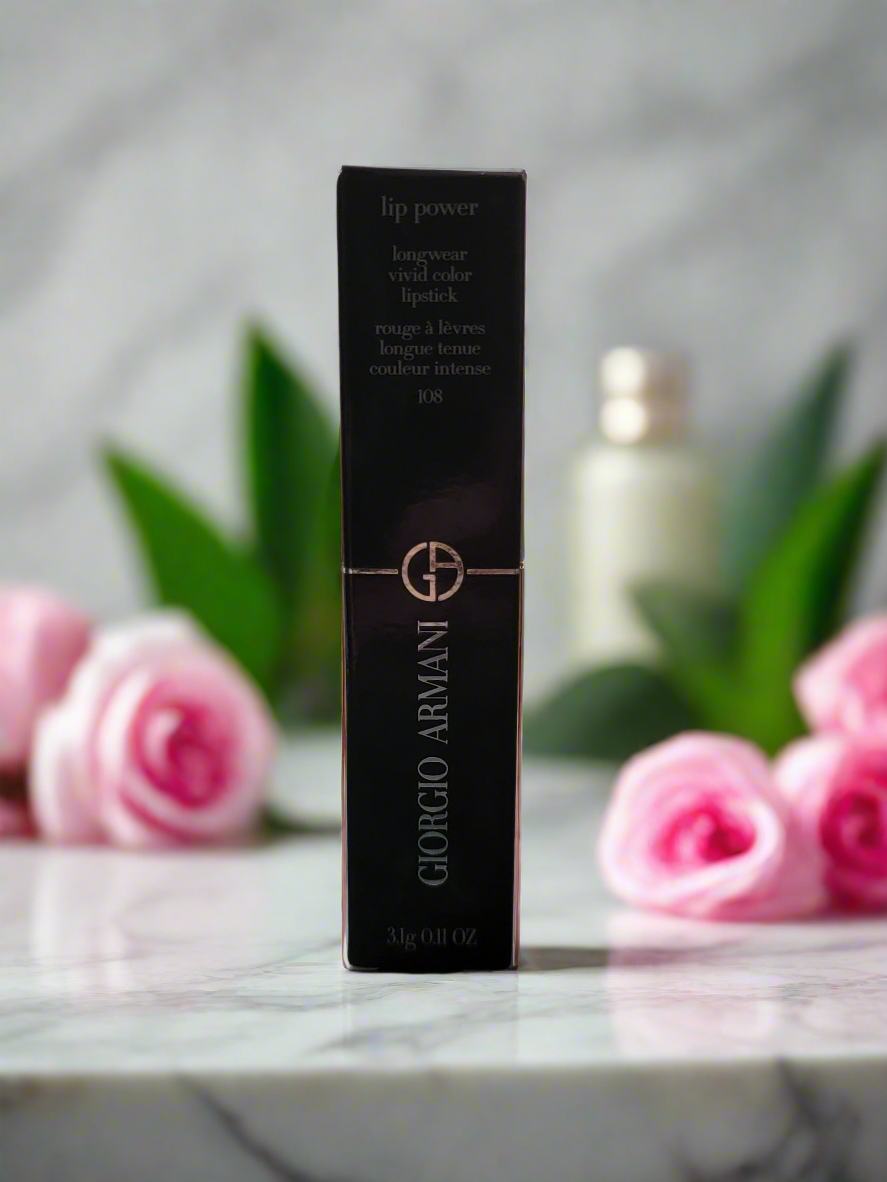 Giorgio Armani Lip Power Longwear Vivid Color Lipstick (108 - In Love) - NIB
